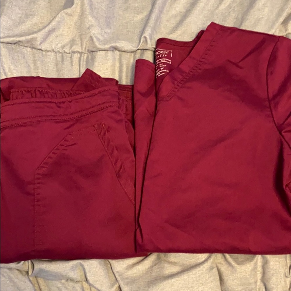 Cherokee maroon scrubs